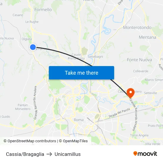 Cassia/Bragaglia to Unicamillus map