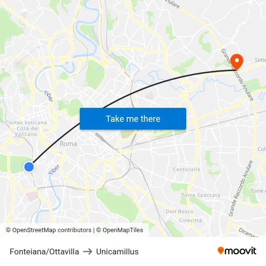 Fonteiana/Ottavilla to Unicamillus map