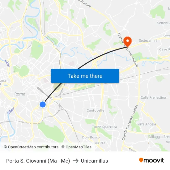 St. John's Gate (Ma - Mc) to Unicamillus map