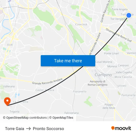 Torre Gaia to Emergency Room map