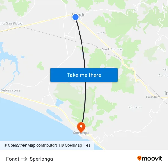 Funds to Sperlonga map