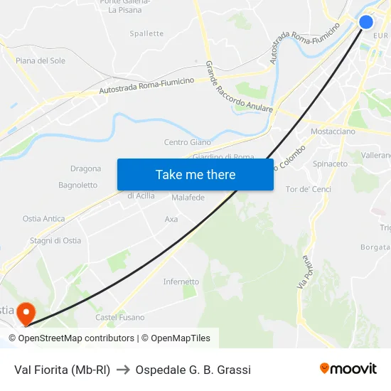 Val Fiorita (Mb-Rl) to Ospedale G. B. Grassi map