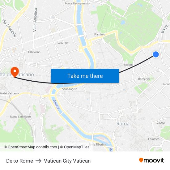 Deko Rome to Vatican City Vatican map