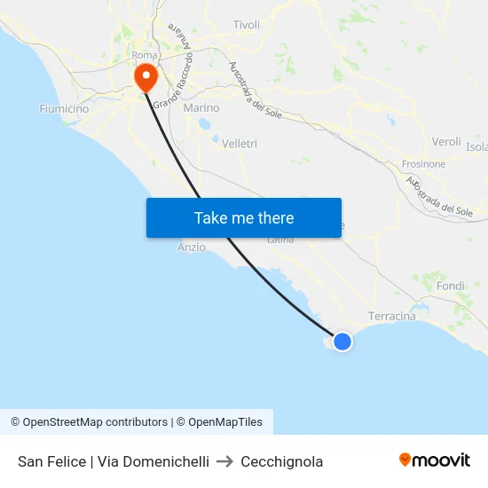 San Felice | Via Domenichelli to Cecchignola map
