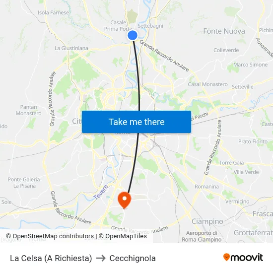 La Celsa (A Richiesta) to Cecchignola map