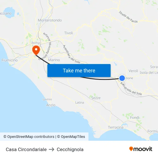 Casa Circondariale to Cecchignola map
