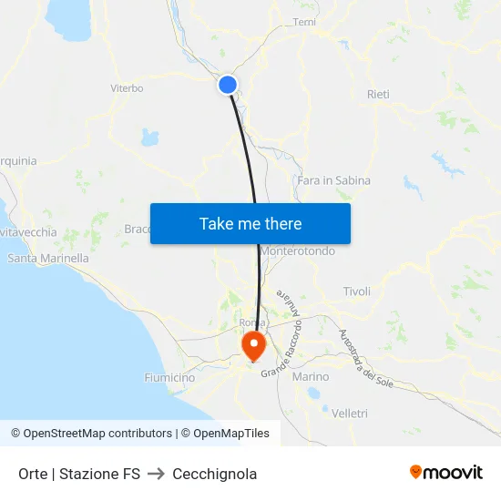 Orte | Stazione FS to Cecchignola map