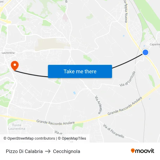 Pizzo Di Calabria to Cecchignola map