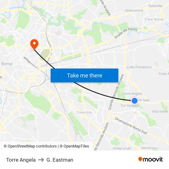 Torre Angela to G. Eastman map