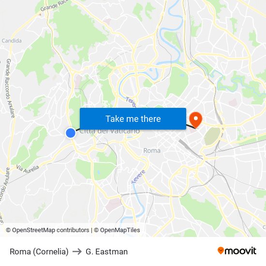 Roma (Cornelia) to G. Eastman map