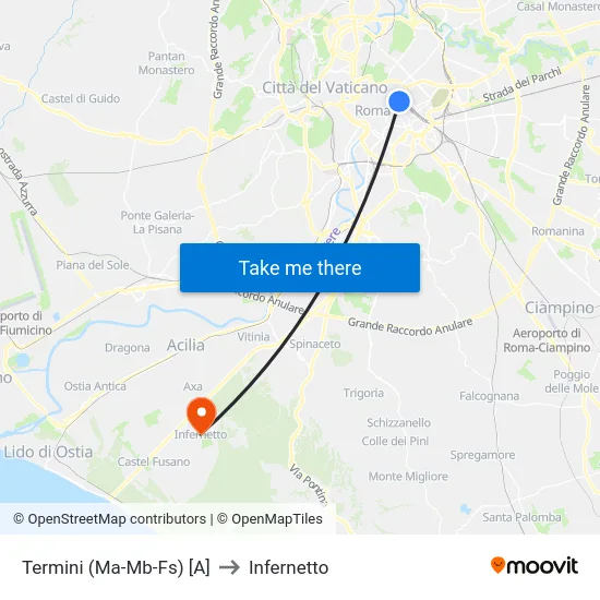 Termini (Ma-Mb-Fs) [A] to Infernetto map