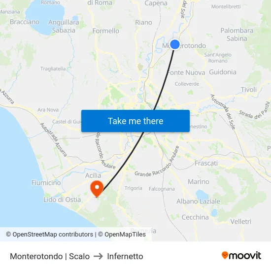 Monterotondo | Scalo to Infernetto map