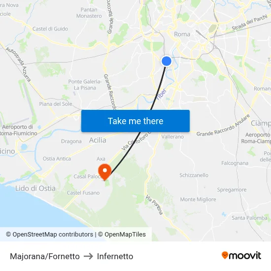 Majorana/Fornetto to Infernetto map