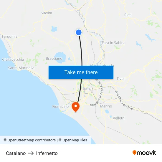 Catalano to Infernetto map