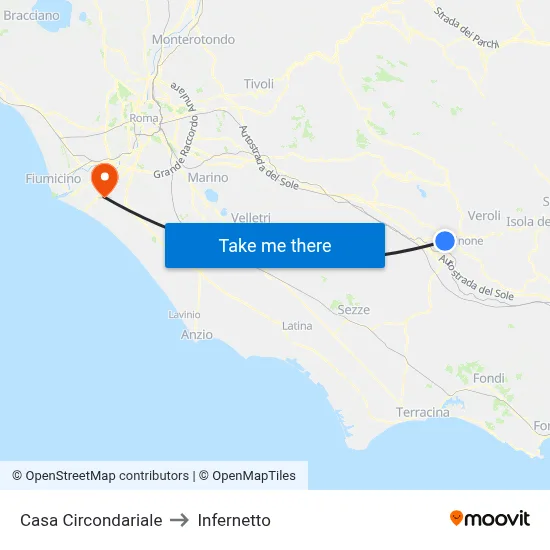 Detention Center to Infernetto map
