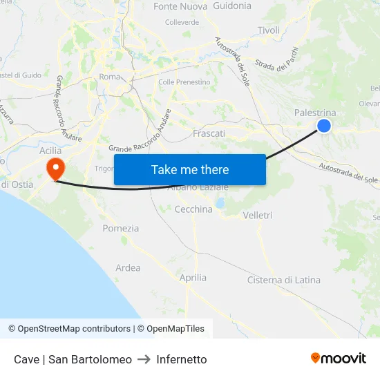 Cave | San Bartolomeo to Infernetto map