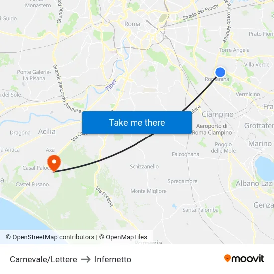 Carnevale/Letters to Infernetto map