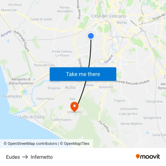 Eudes to Infernetto map