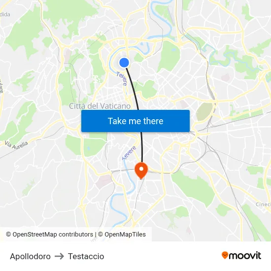Apollodoro to Testaccio map