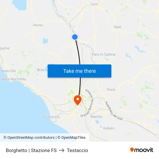 Borghetto | Stazione FS to Testaccio map