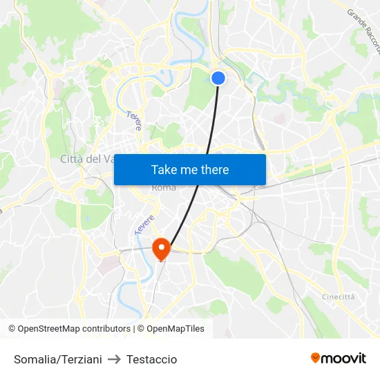 Somalia/Terziani to Testaccio map