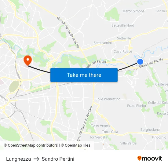 Lunghezza to Sandro Pertini map