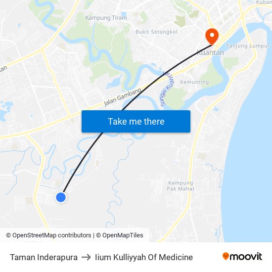 Taman Inderapura to Iium Kulliyyah Of Medicine map