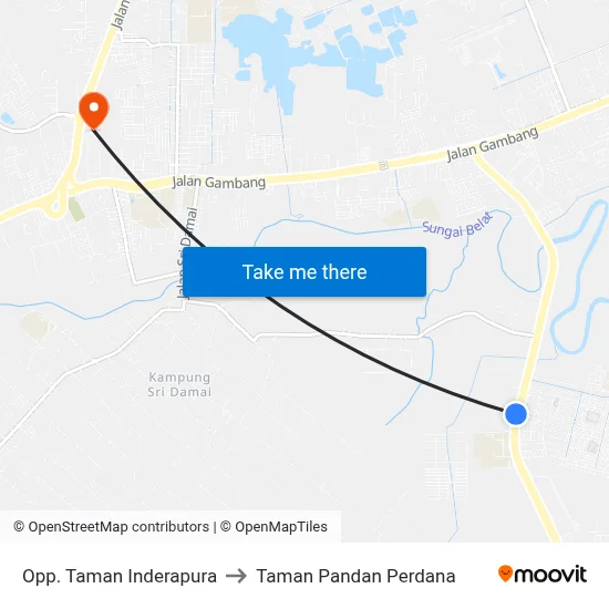 Opp. Taman Inderapura to Taman Pandan Perdana map