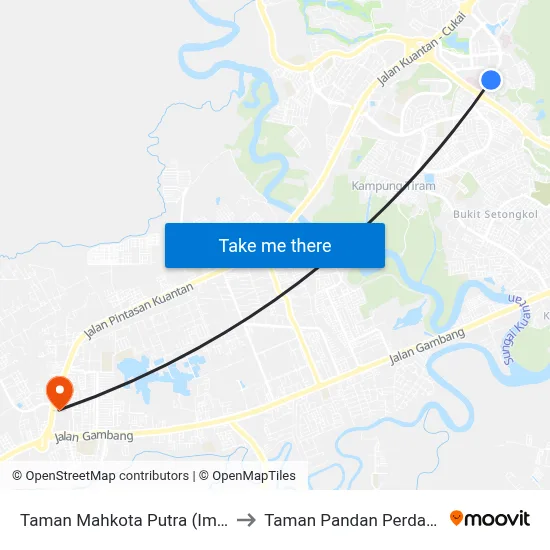 Taman Mahkota Putra (Im8) to Taman Pandan Perdana map