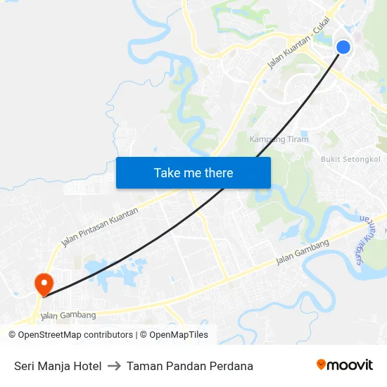 Seri Manja Hotel to Taman Pandan Perdana map