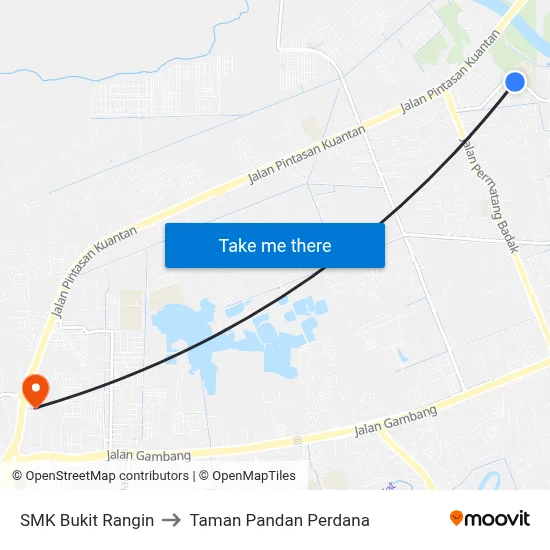 SMK Bukit Rangin to Taman Pandan Perdana map