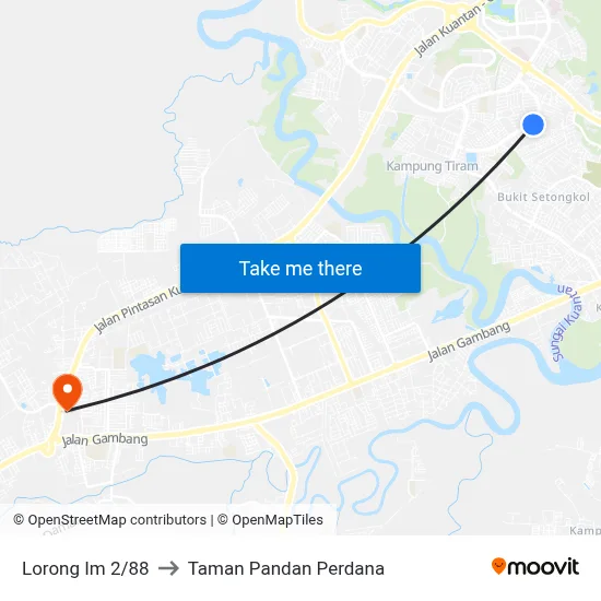 Lorong Im 2/88 to Taman Pandan Perdana map