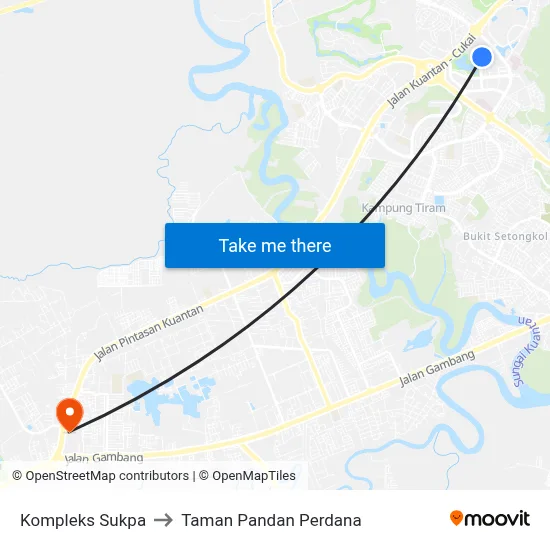 Kompleks Sukpa to Taman Pandan Perdana map