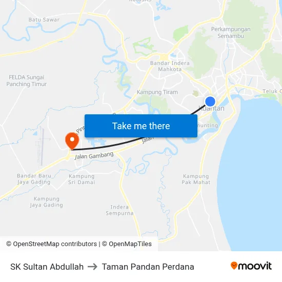 SK Sultan Abdullah to Taman Pandan Perdana map