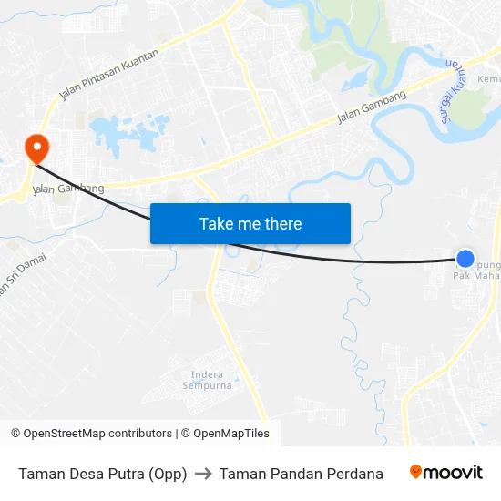 Taman Desa Putra (Opp) to Taman Pandan Perdana map