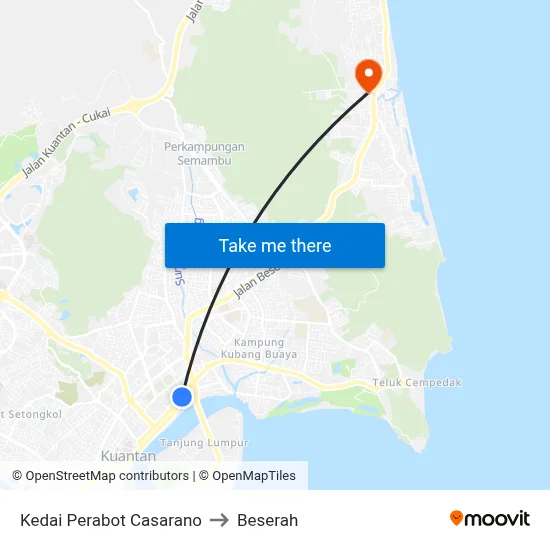 Kedai Perabot Casarano to Beserah map