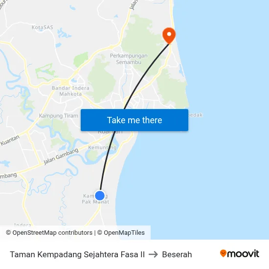 Taman Kempadang Sejahtera Fasa II to Beserah map