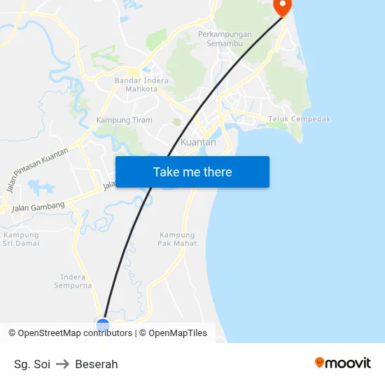 Sg. Soi to Beserah map