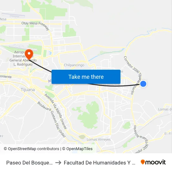 Paseo Del Bosque, 25227_22 to Facultad De Humanidades Y Ciencias Sociales map