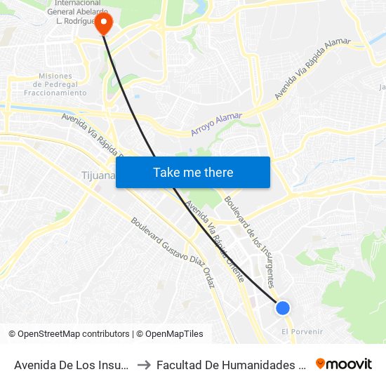Avenida De Los Insurgentes, 52005 to Facultad De Humanidades Y Ciencias Sociales map