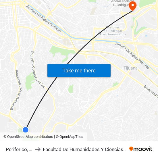 Periférico, 225 to Facultad De Humanidades Y Ciencias Sociales map