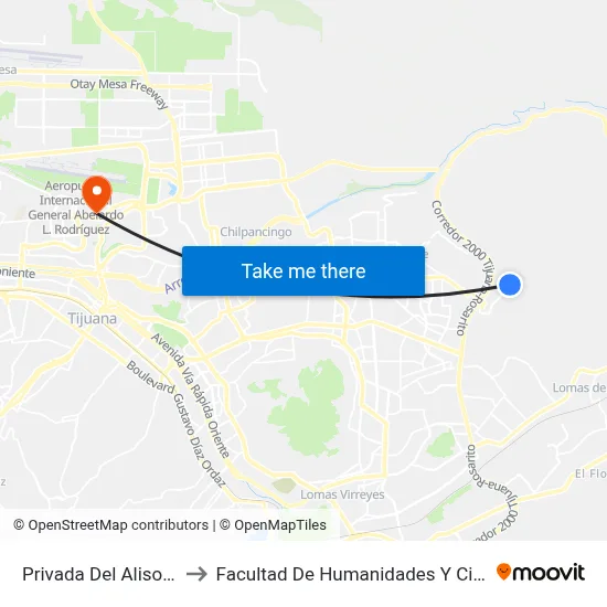 Privada Del Aliso, 25326_9 to Facultad De Humanidades Y Ciencias Sociales map
