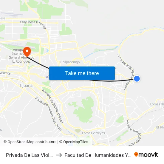 Privada De Las Violetas, 28286_7 to Facultad De Humanidades Y Ciencias Sociales map