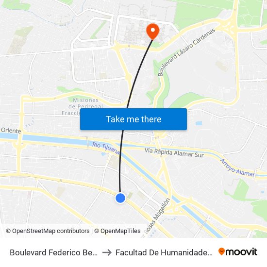 Boulevard Federico Benítez López, 14221 to Facultad De Humanidades Y Ciencias Sociales map