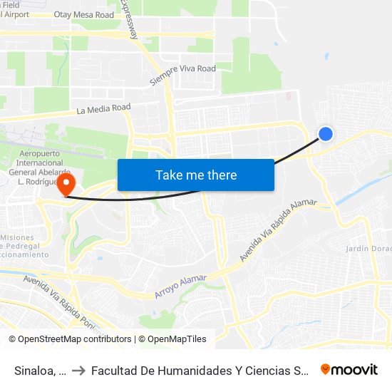Sinaloa, Lb to Facultad De Humanidades Y Ciencias Sociales map