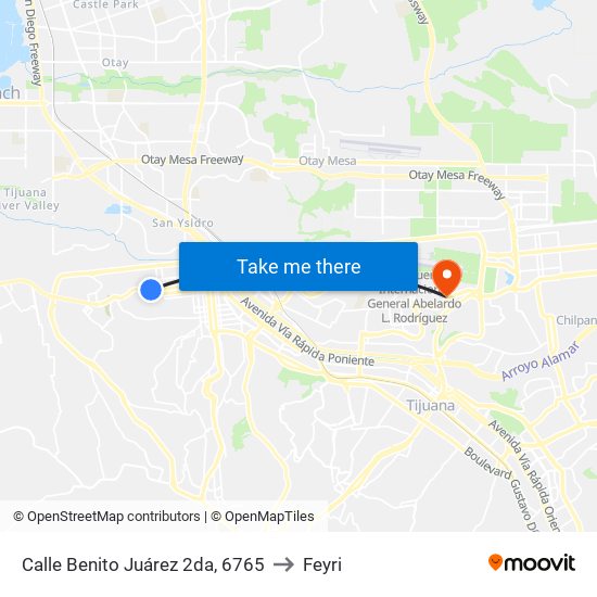 Calle Benito Juárez 2da, 6765 to Feyri map