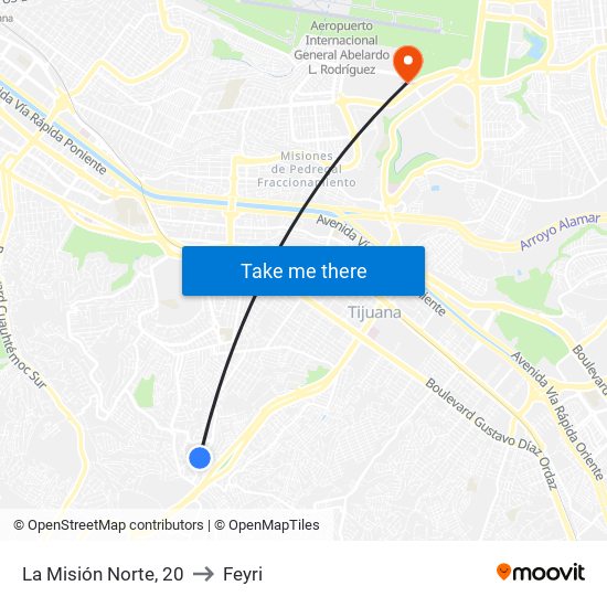 La Misión Norte, 20 to Feyri map