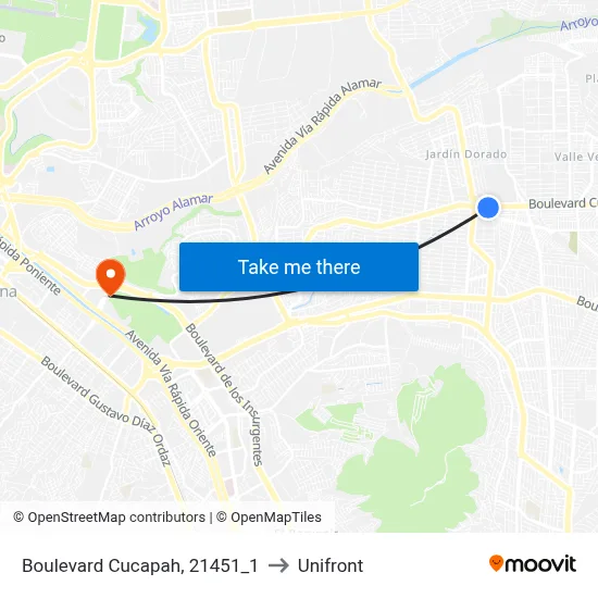 Boulevard Cucapah, 21451_1 to Unifront map