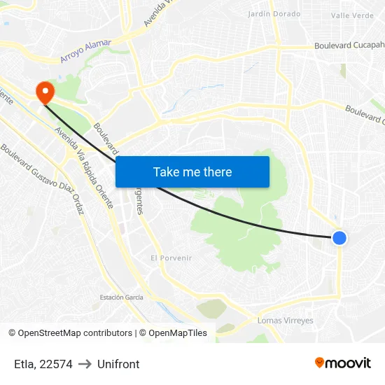 Etla, 22574 to Unifront map