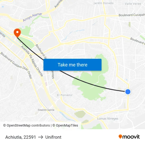 Achiutla, 22591 to Unifront map
